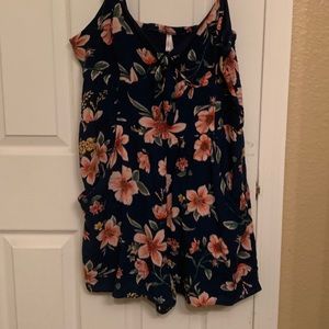 Spaghetti strapped shorts romper